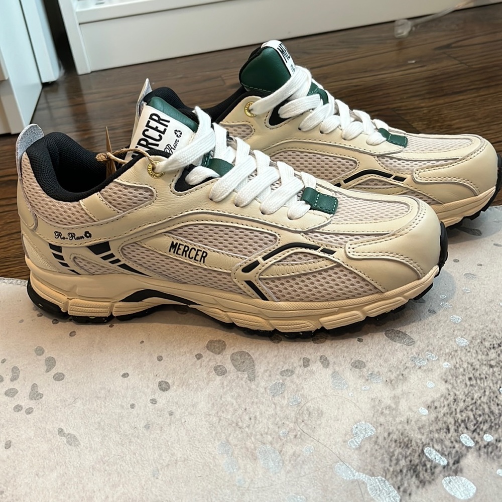 Mercer The Rerun Beige & Green Sneakers